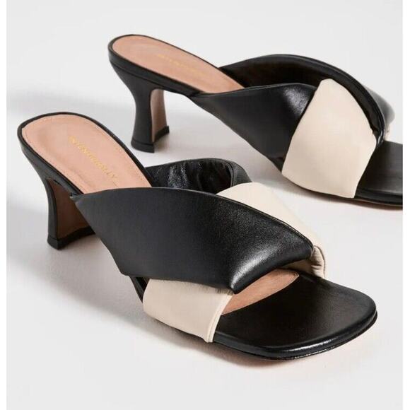 Intentionally Blank Tele Heel Sandals Verishop Garmentory Black White Slide 40 - Picture 1 of 6
